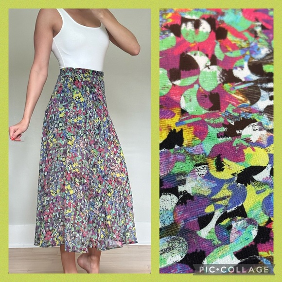 Topshop Dresses & Skirts - Topshop Paint Splash Midi Skirt